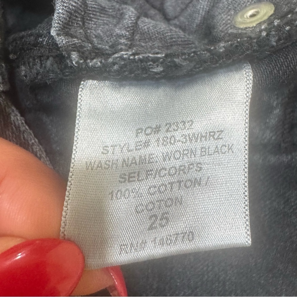 Re/Done Women's Jeans Originals High Rise Ankle Zip 90's in Worn Black Size 25 - Picture 7 of 9
